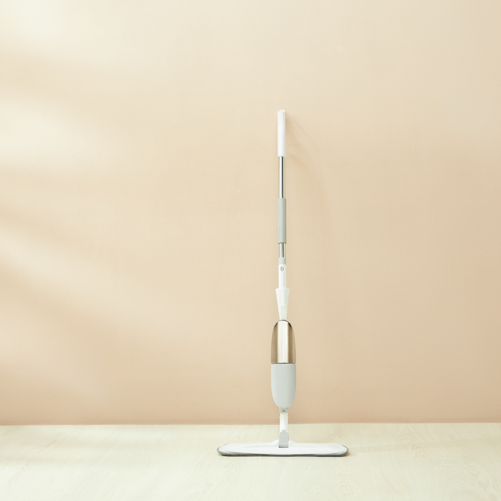 Швабра с распылителем и смен. насадкой тм VETTA, ручка 118см нерж.cталь, насадка микрофибра 41x12см, арт.№ 444-375