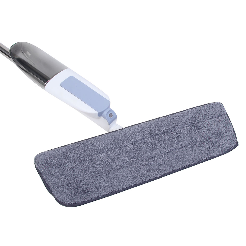 Швабра с распылителем и смен. насадкой тм VETTA, ручка 118см нерж.cталь, насадка микрофибра 41x12см, арт.№ 444-375