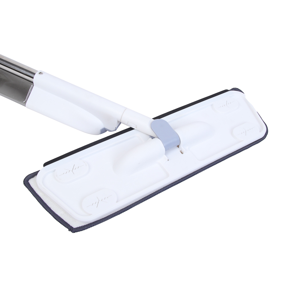 Швабра с распылителем и смен. насадкой тм VETTA, ручка 118см нерж.cталь, насадка микрофибра 41x12см, арт.№ 444-375