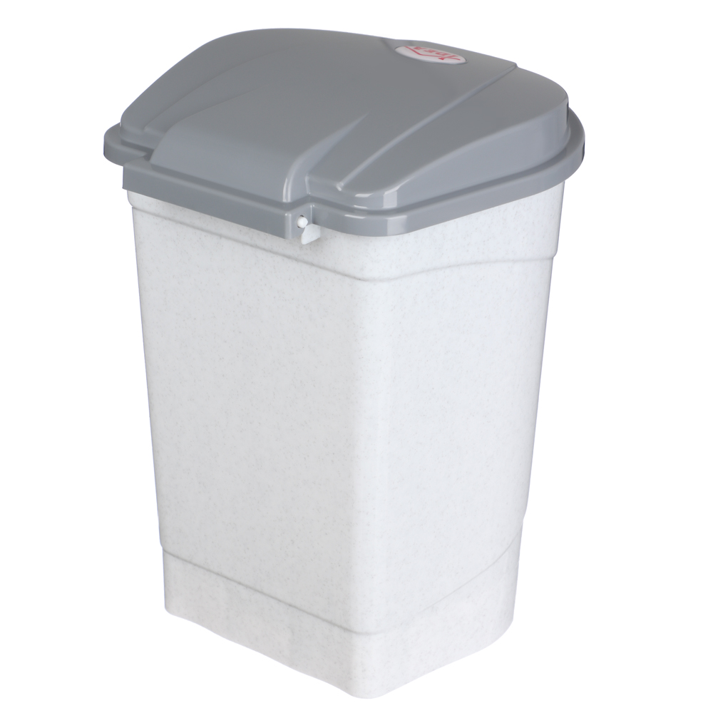 Контейнер для мусора с педалью 7л, мраморный, М 2890, арт.№ 407-093