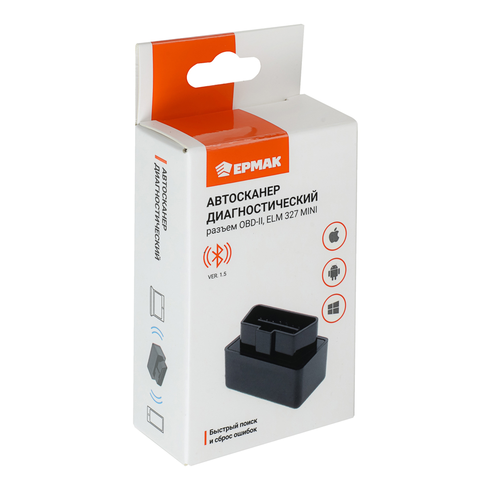 Сканер диагностический тм ЕРМАК, OBD2, v1.5, арт.№ 967-043