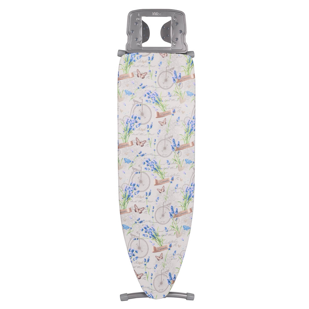 VETTA Доска гладильная 122х40х90см, металл, подставка под утюг с термоустойчивыми вст, удл.1,6м Н10, арт.№ 451-110