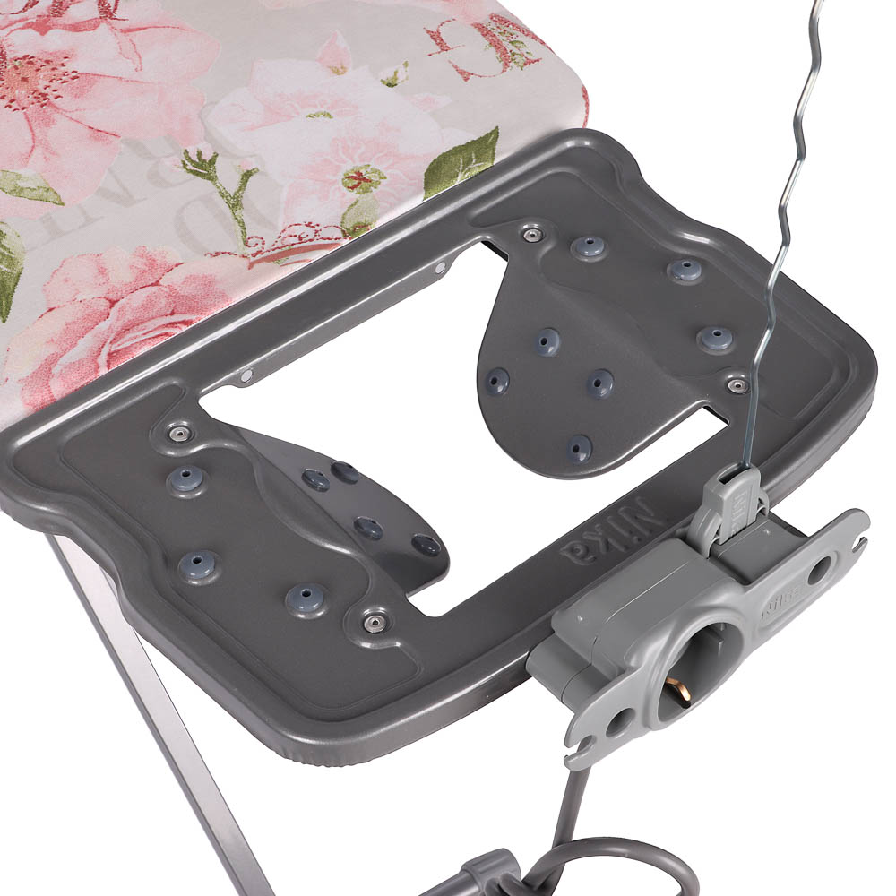 VETTA Доска гладильная 122х40х90см, металл, подставка п/утюг,полка для белья,подрукавник,удл.1,9м Н9, арт.№ 451-111