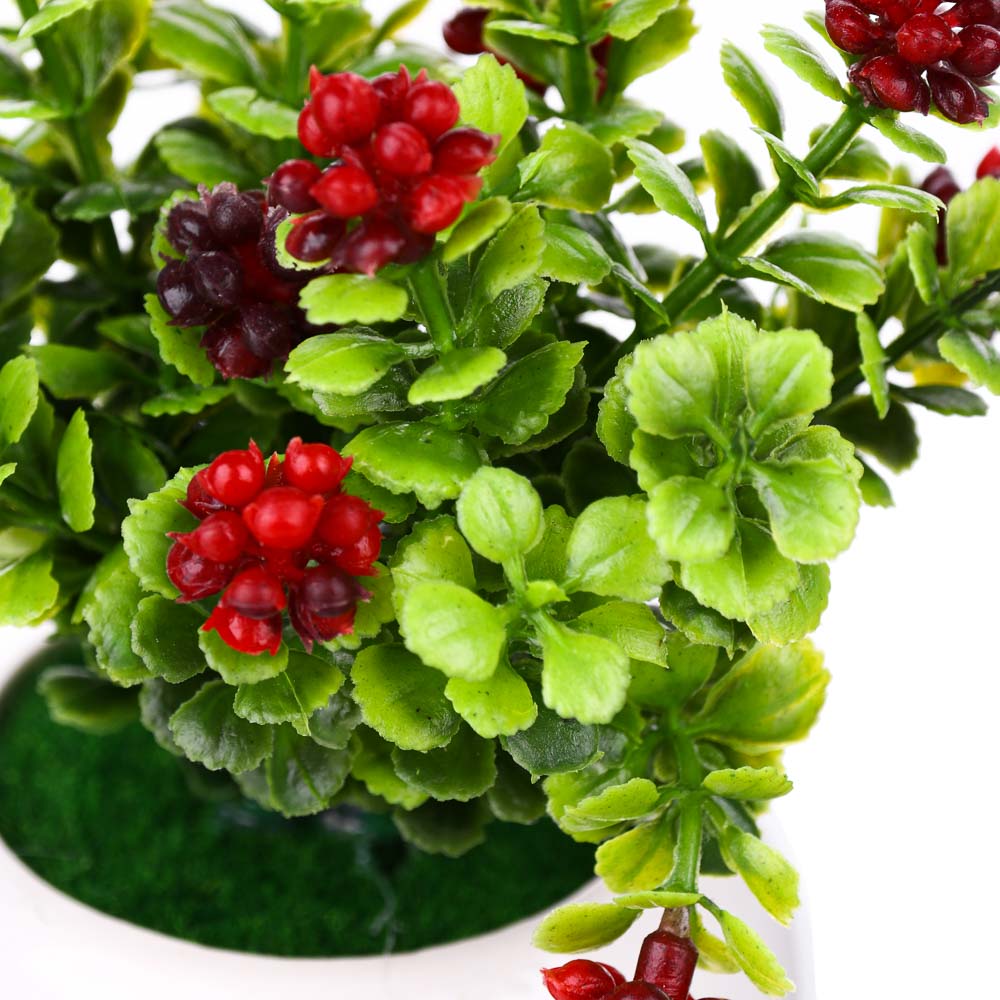 LADECOR Цветок декоративный в керамическом горшке, пластик,12х7х7см,6 цв, 2 вида, арт.№ 501-438