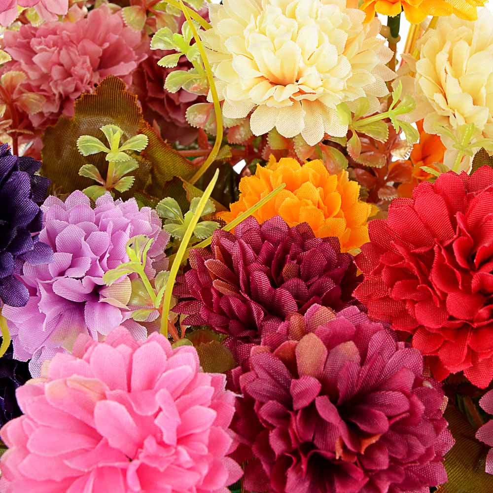 LADECOR Цветы в кашпо "Фиалки махровые" в белом горшке, 5 дизайнов, керамика, пластик, PE,16см, арт.№ 501-032