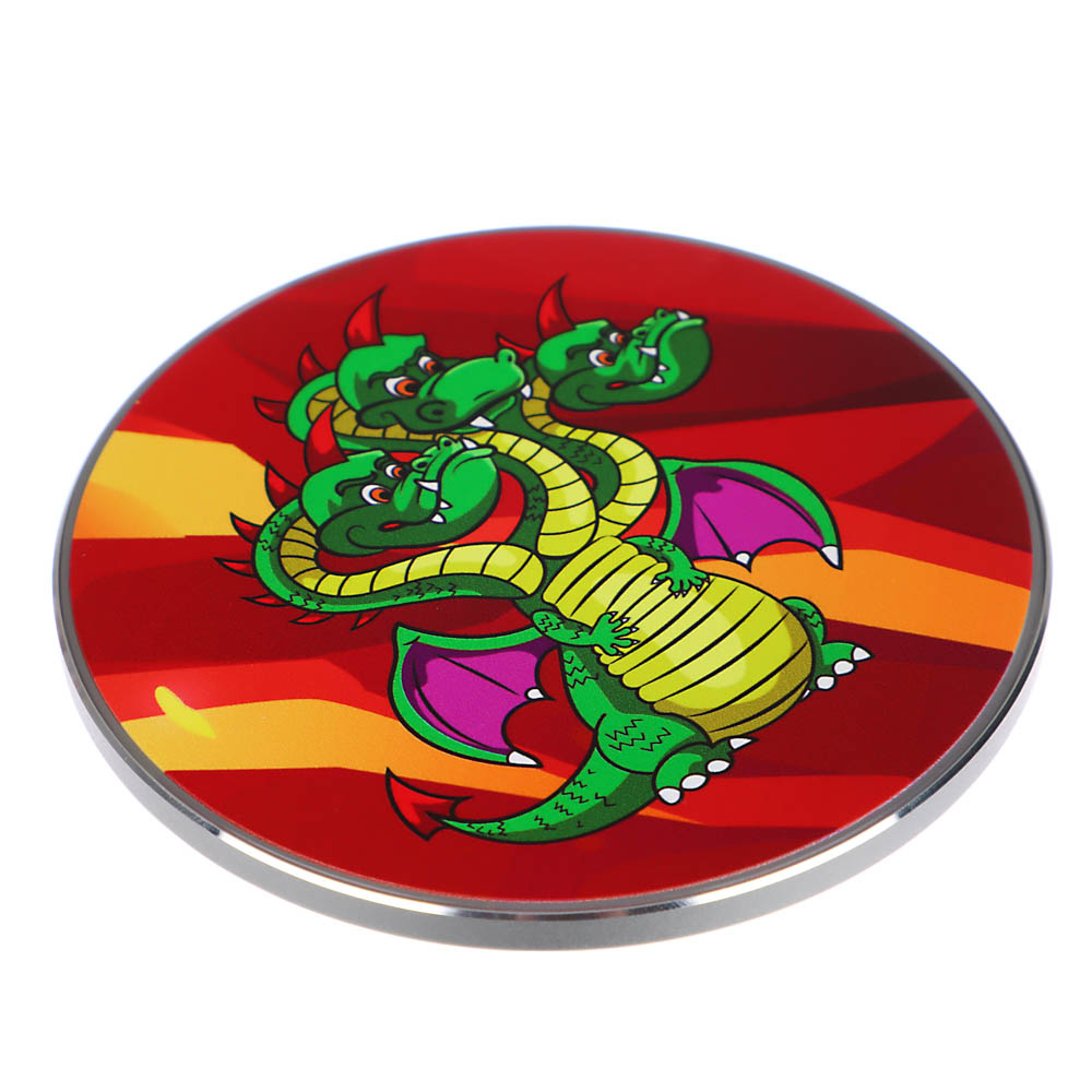 BY Беспроводное зарядное устройство Qi Герои, LED подсветка, 10W, D10см, Горыныч, арт.№ 916-300