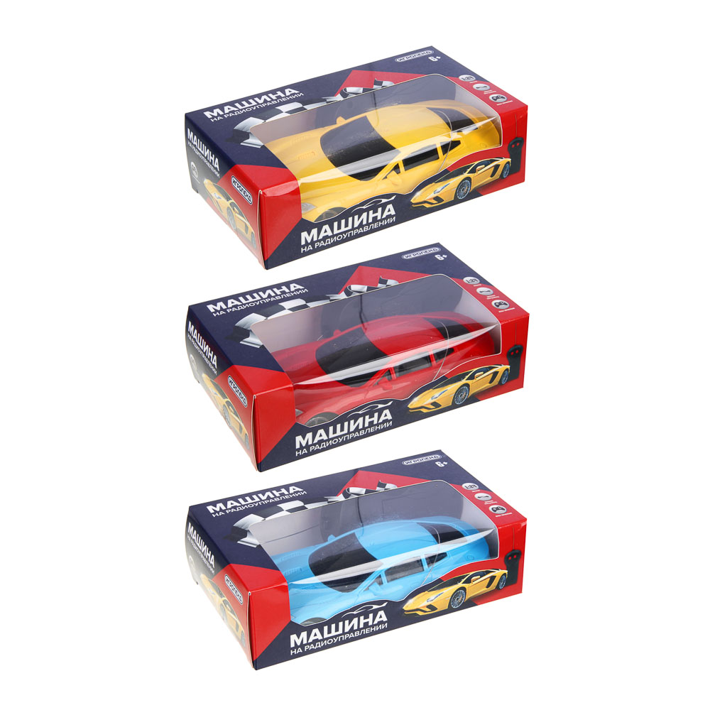 Машинка на радиоуправлении 1:24 ИГРОЛЕНД, 1-канальный пульт, PP, 5АА, 18х10х5 см, 3 цвета, арт.№ 293-135