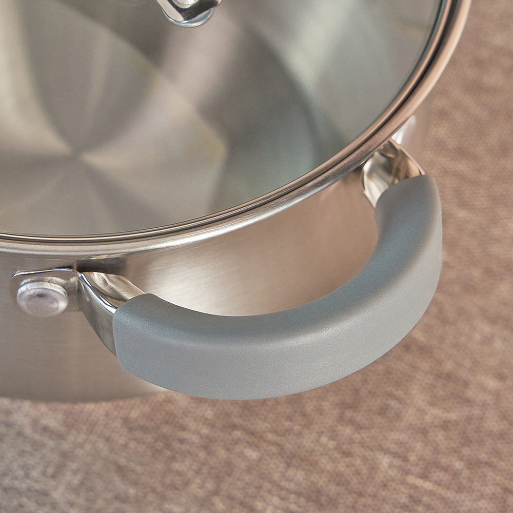 VETTA Вена Кастрюля 24х13,5см. 6,0л. со стекл. крышкой, индукция, арт.№ 822-074