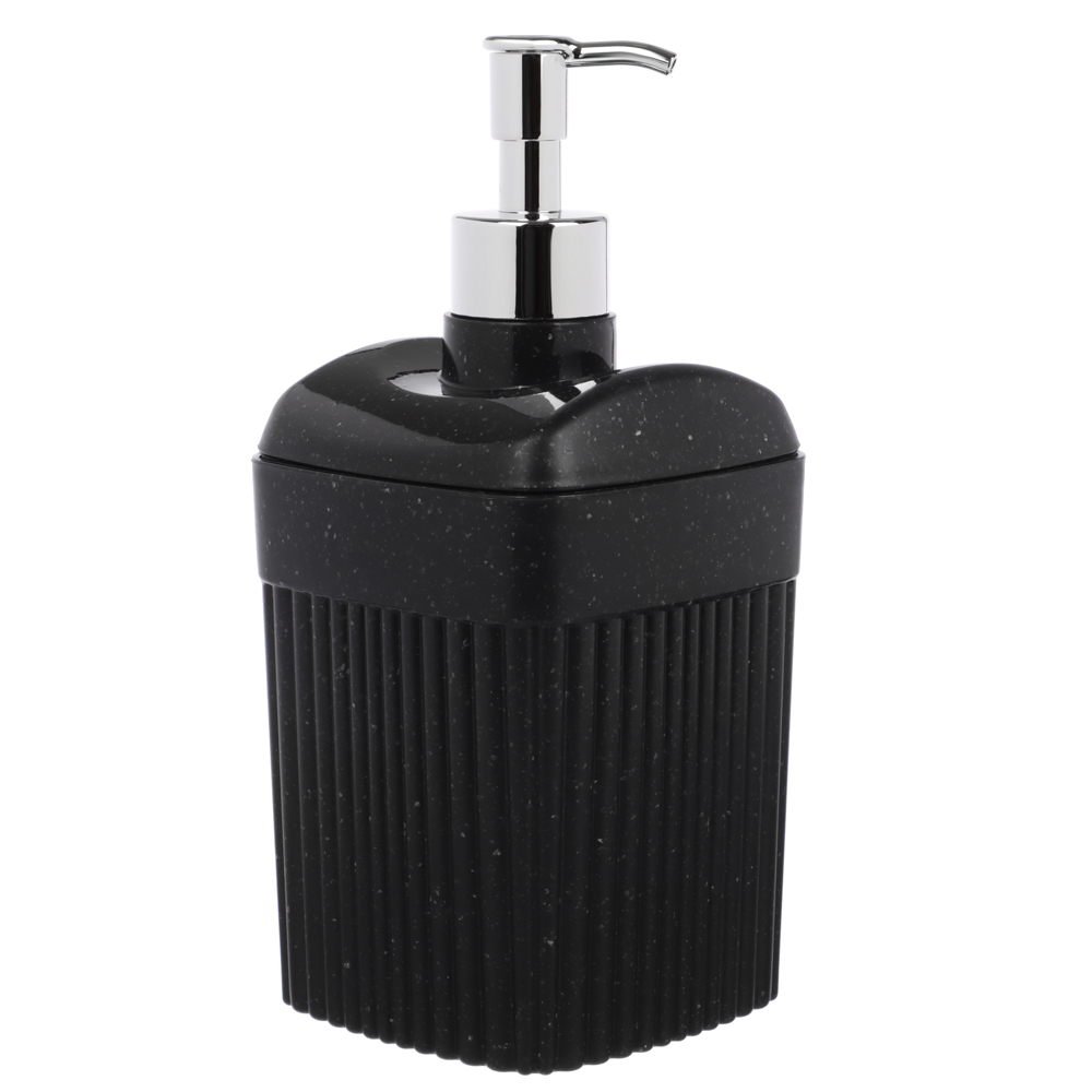 Диспенсер для жидкого мыла "Velvet" 90х90х187мм, 0,65л, черный гранит, арт.№ 463-335