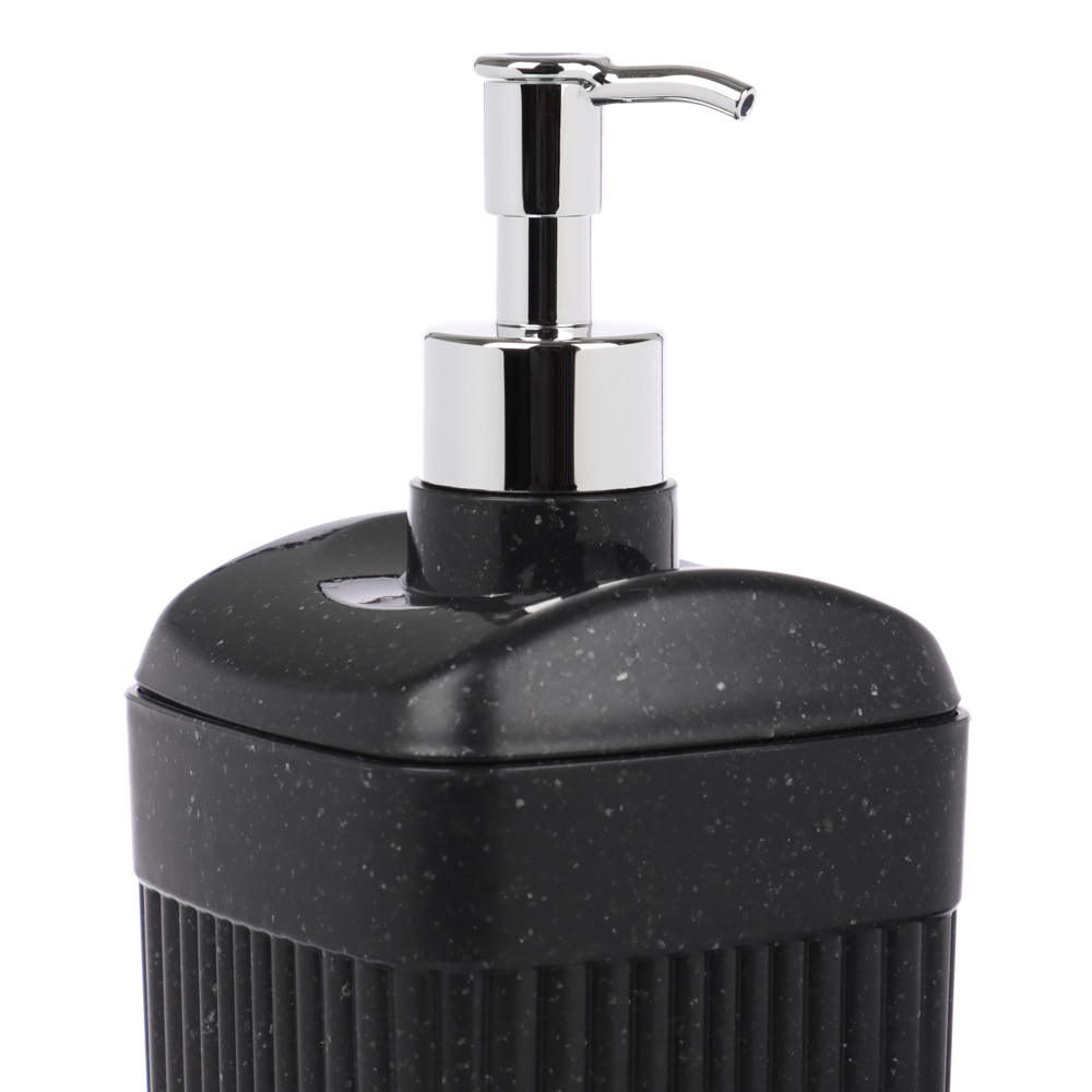 Диспенсер для жидкого мыла "Velvet" 90х90х187мм, 0,65л, черный гранит, арт.№ 463-335