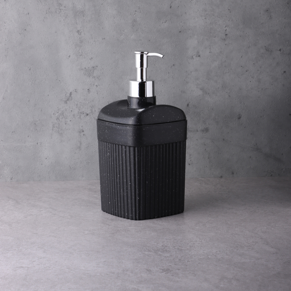 Диспенсер для жидкого мыла "Velvet" 90х90х187мм, 0,65л, черный гранит, арт.№ 463-335
