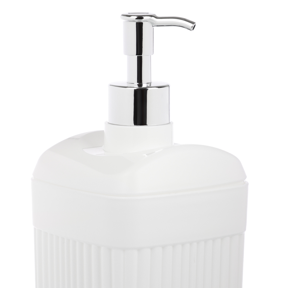 Диспенсер для жидкого мыла "Velvet" 90х90х187мм, 0,65л, белый, арт.№ 463-336