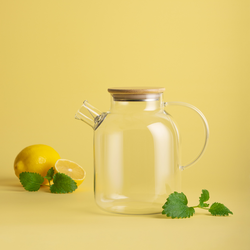 Чайник заварочный тм VETTA Эко, стекло,  бамбуковая крышка,    1800мл, арт.№ 850-985