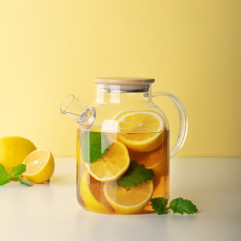 Чайник заварочный тм VETTA Эко, стекло,  бамбуковая крышка,    1800мл, арт.№ 850-985