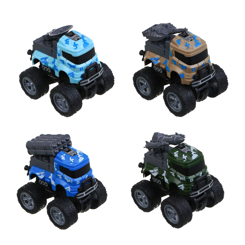 ИГРОЛЕНД Машинка военная "Внедорожник", милитари, инерция, резиновые колеса,PP, 8,5х9х6,5см, 4 диз, арт.№ 292-429