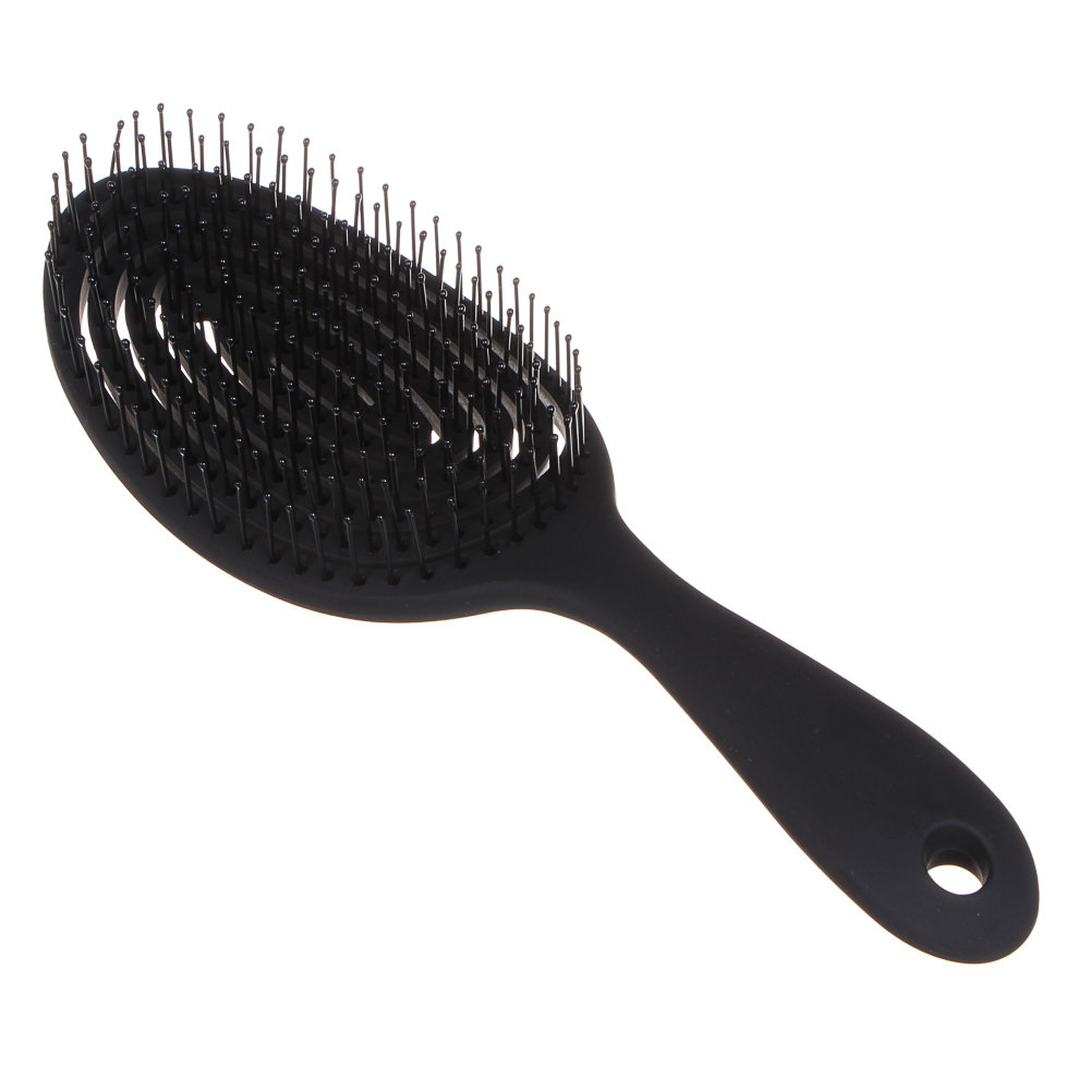 ЮНИLOOK Расческа массажная Премиум, пластик, 22,8x7,3см, черный, арт.№ 319-159
