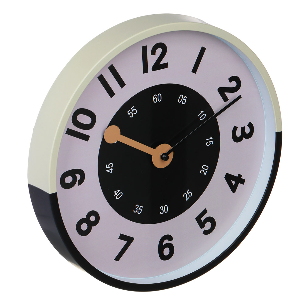 LADECOR CHRONO Часы настенные круглые, пластик, 30,5х30,5х4,5 см, 1xАА, арт.2-25, арт.№ 581-256