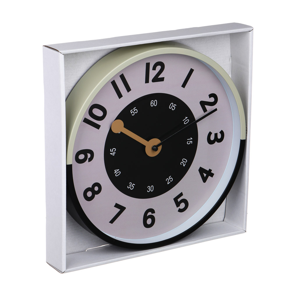 LADECOR CHRONO Часы настенные круглые, пластик, 30,5х30,5х4,5 см, 1xАА, арт.2-25, арт.№ 581-256