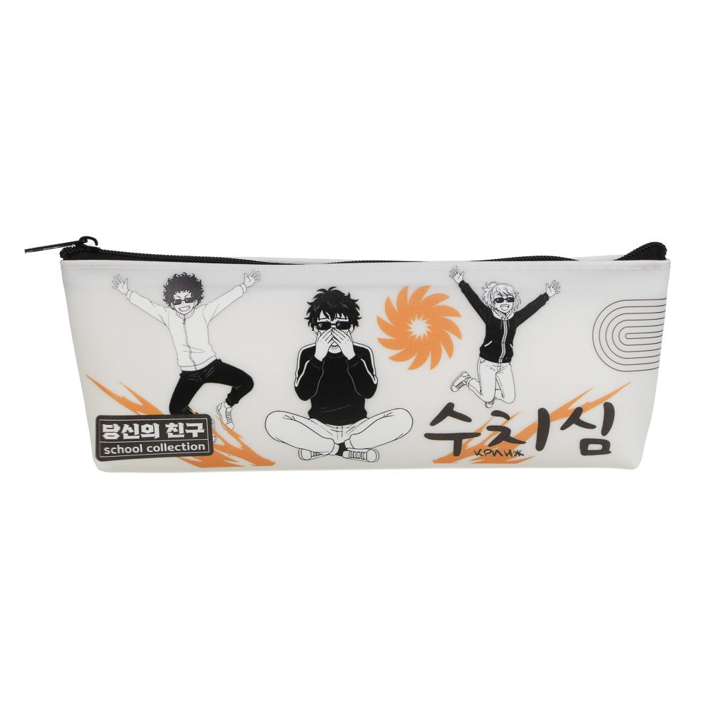 Пенал прямоугольный, 21x3x8см, "Аниме", 1 отделение на молнии, силикон, арт.№ 524-342