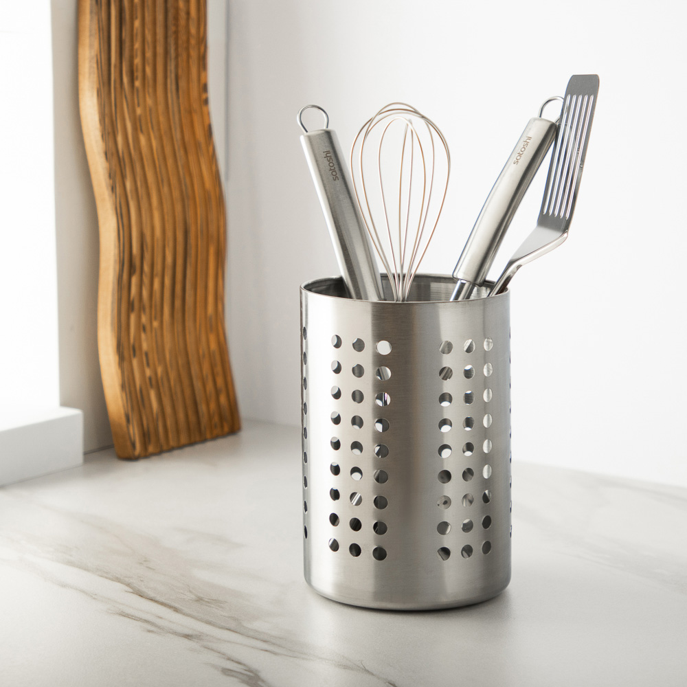 SATOSHI Подставка для кухонных принадлежностей 13х18см, нерж.сталь, арт.№ 812-094