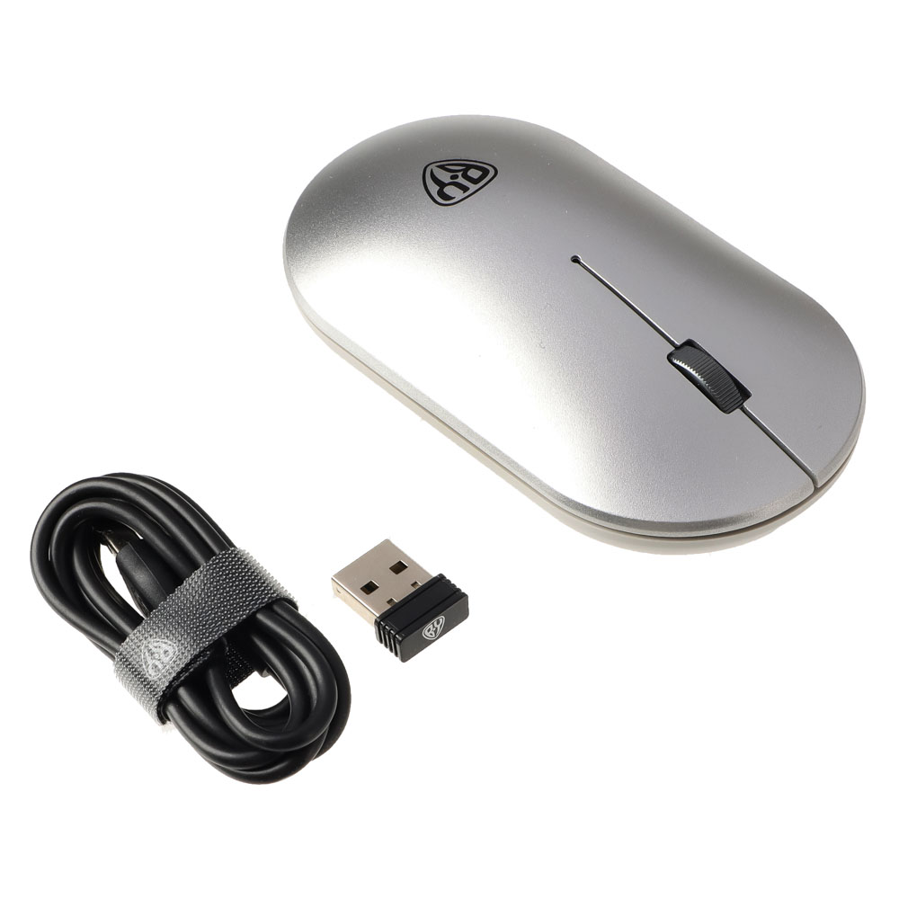 Компьютерная мышь беспроводная BY Expert, 1000/1200/1600DPI, 2.4GHz, 500мАч, белый, арт.№ 405-037