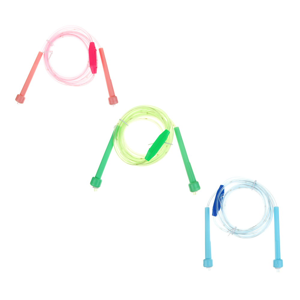 SILAPRO Скакалка светодиодная 2.8м, d=4.6мм, 3 реж., 3хLR44, PP, PVC, арт.№ 190-001