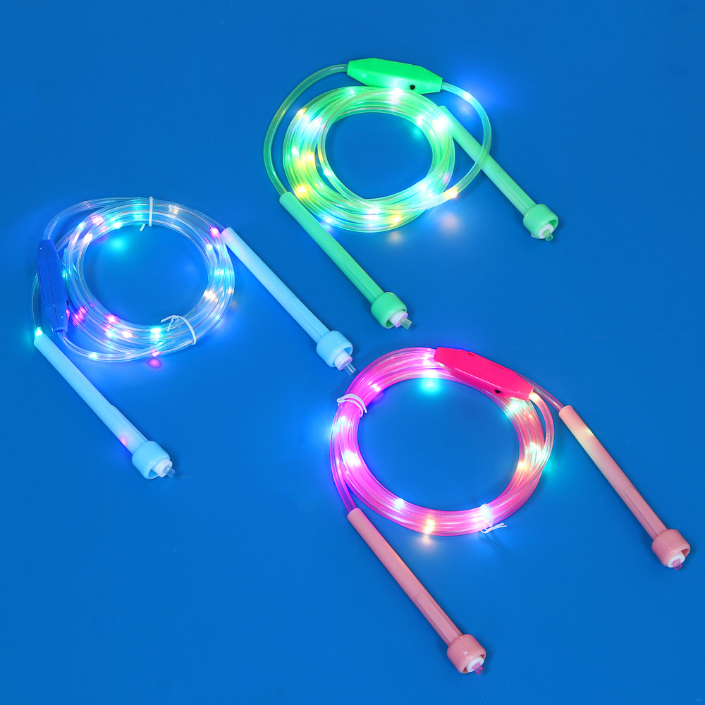 SILAPRO Скакалка светодиодная 2.8м, d=4.6мм, 3 реж., 3хLR44, PP, PVC, арт.№ 190-001