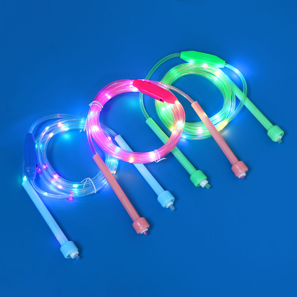 SILAPRO Скакалка светодиодная 2.8м, d=4.6мм, 3 реж., 3хLR44, PP, PVC, арт.№ 190-001