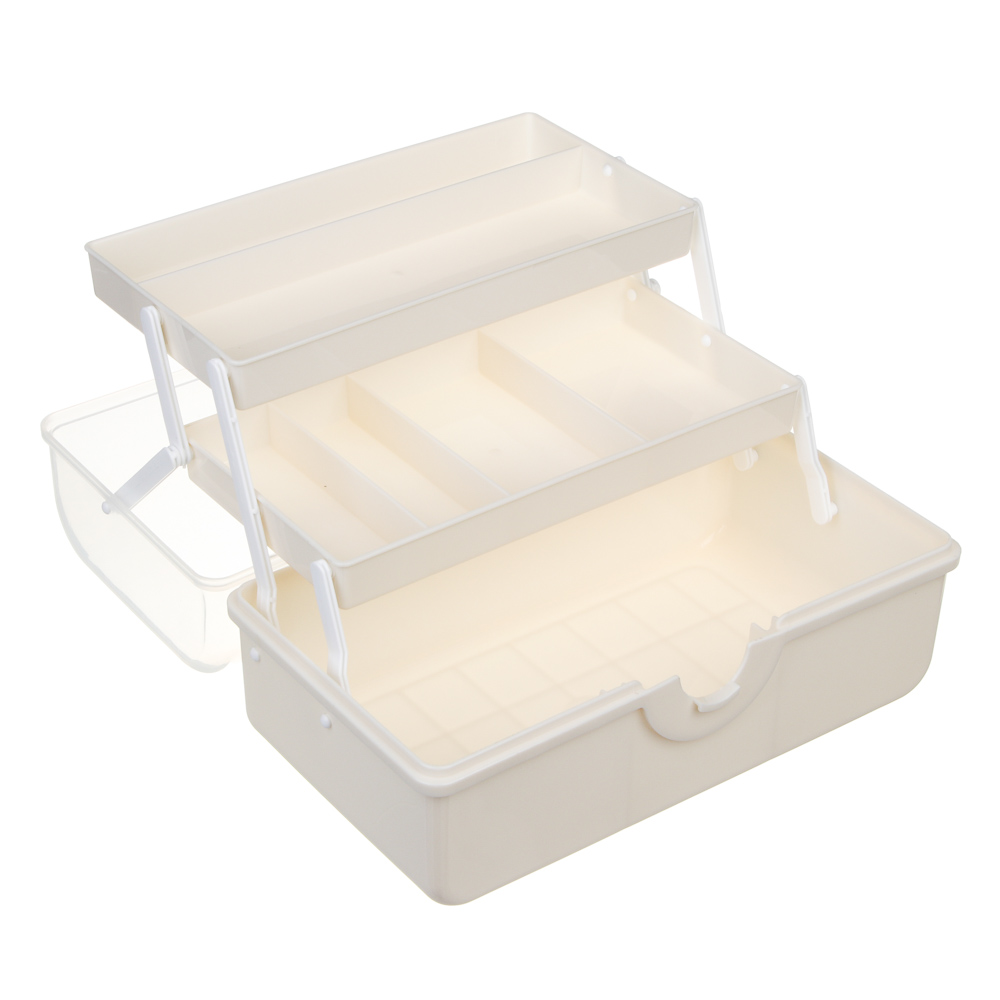 Бокс для таблеток тм VETTA, складной, 2 полки, пластик, 28,5х15,5х15,5см, арт.№ 414-199