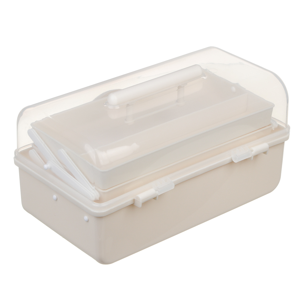 Бокс для таблеток тм VETTA, складной, 2 полки, пластик, 28,5х15,5х15,5см, арт.№ 414-199