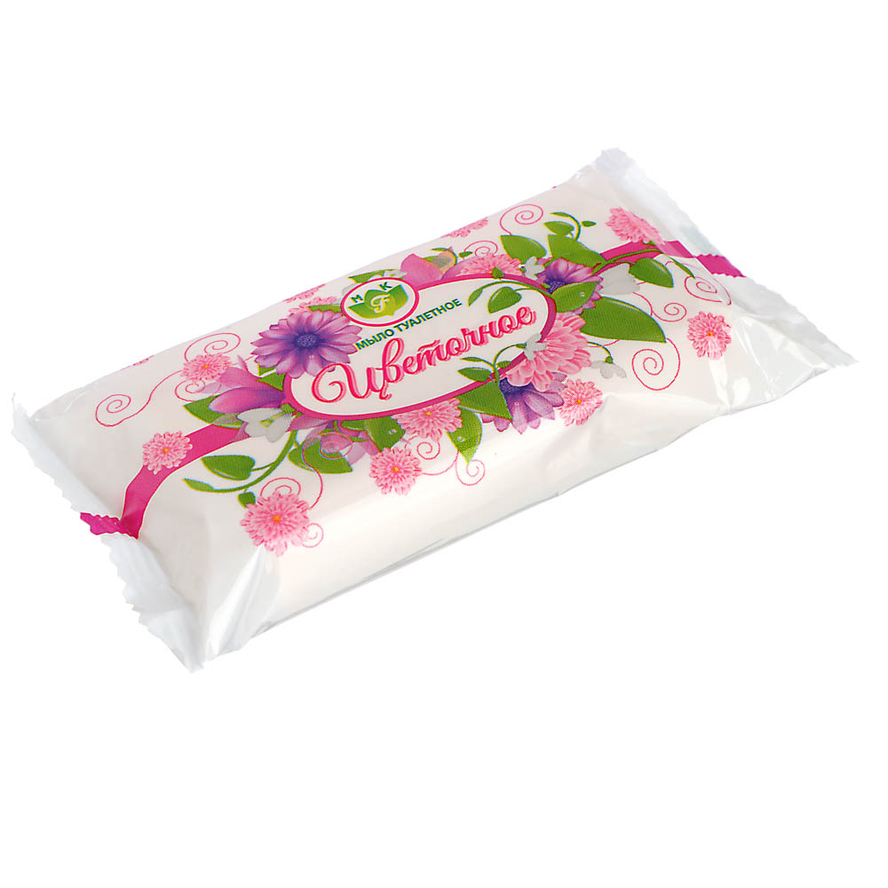 Мыло твердое Цветочное, флоу-пак, 100 г, арт.№ 952-131