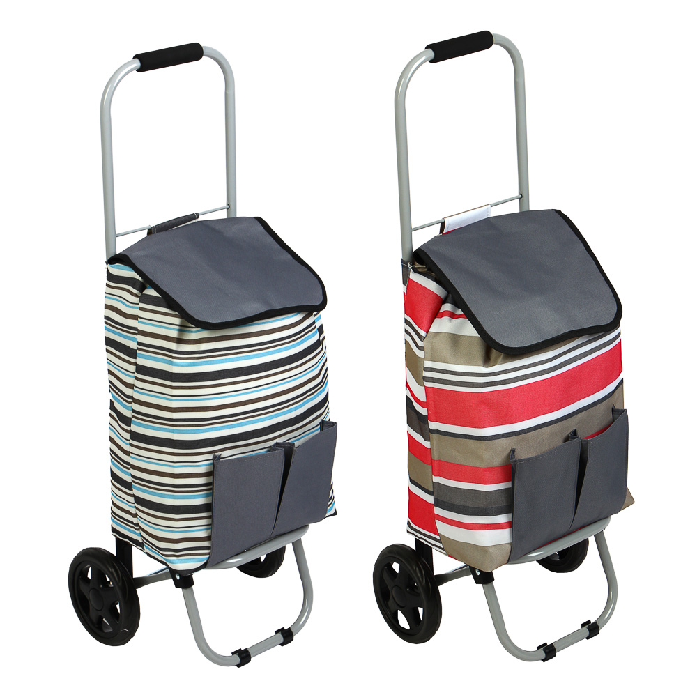 VETTA Тележка + сумка, до 30кг, 27х32х88см, 23л, брезент, колеса ЭВА d15см, WQ-162, арт.№ 467-003