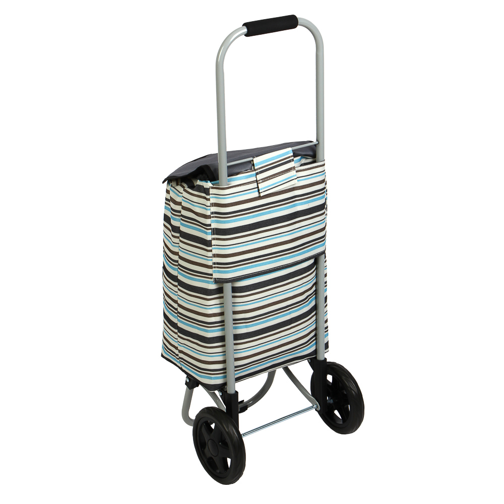 VETTA Тележка + сумка, до 30кг, 27х32х88см, 23л, брезент, колеса ЭВА d15см, WQ-162, арт.№ 467-003