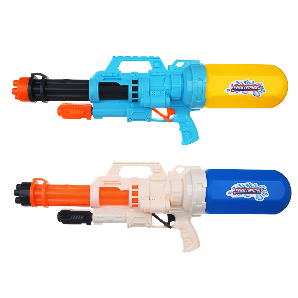 BY Пистолет водный с помпой, "Русские Супергерои", 52х17,5х10см, 1л, PP, PE, 2 дизайна, арт.№ 277-135