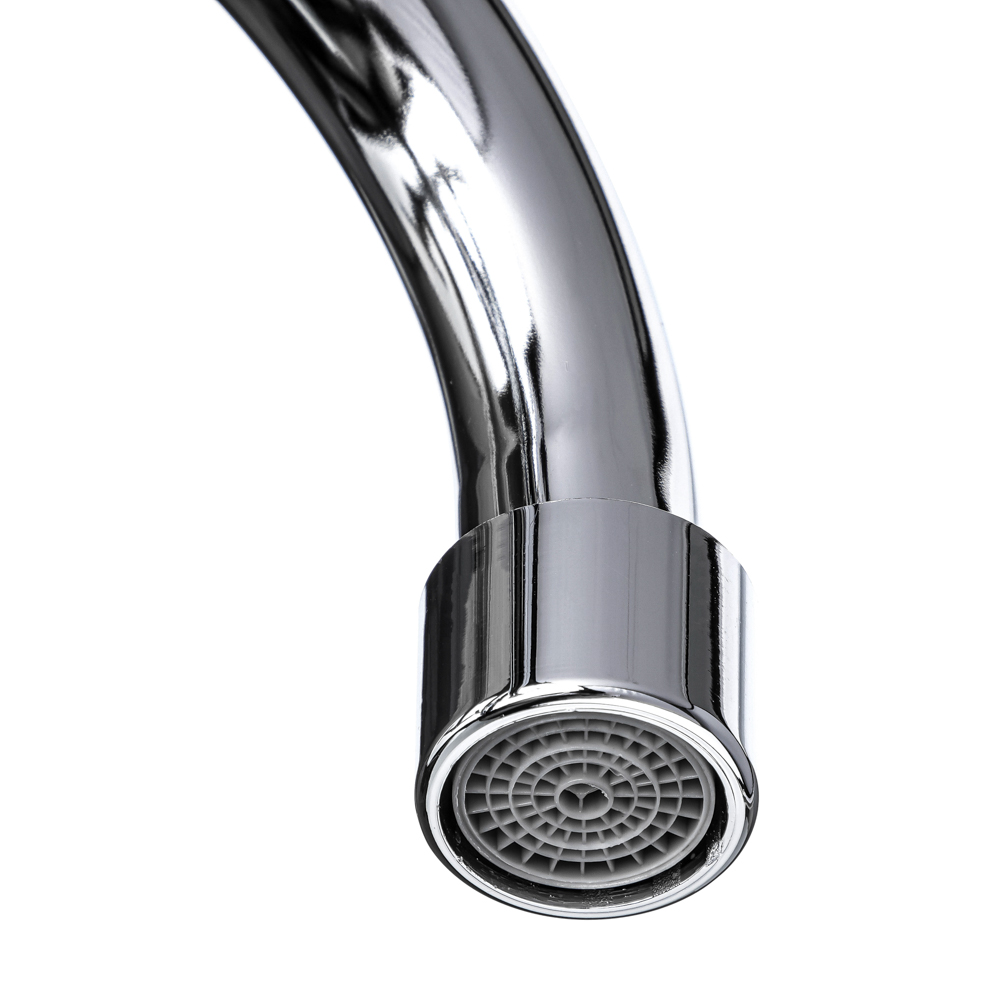 СоюзКран Смеситель для кухни, поворотный излив 20см, керам. кран-буксы 1/2, хром, цинк, SK01-T217, арт.№ 566-057