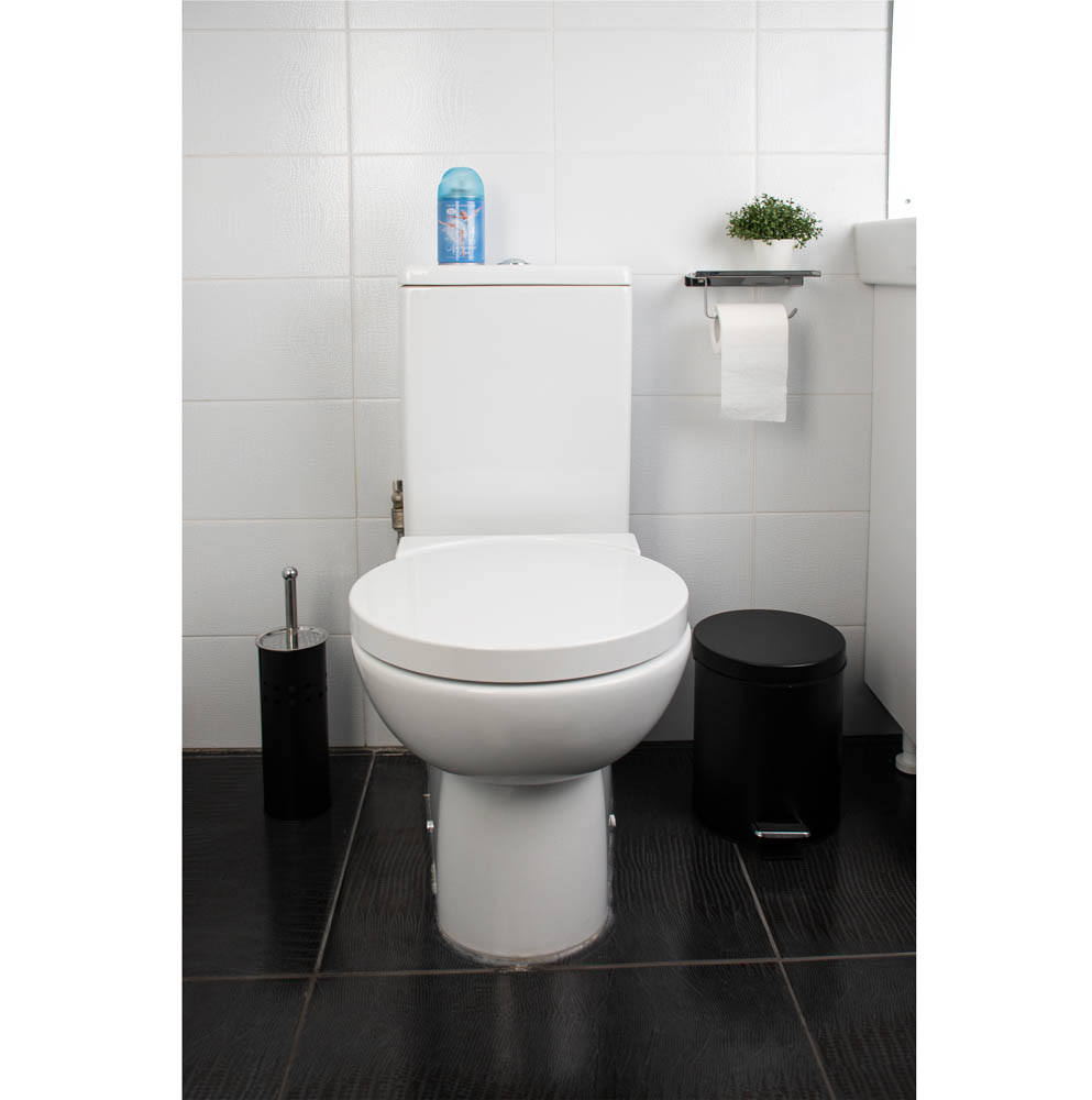 SonWelle Ведро с педалью для ванной комнаты, 5л, металл, черный, арт.№ 543-002