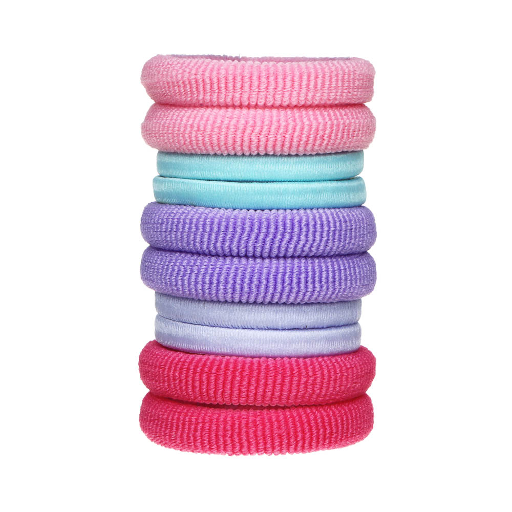 BERIOTTI Набор резинок для волос 10шт в тубе, полиэстер, 4см. 6 цветов, арт.№ 322-004