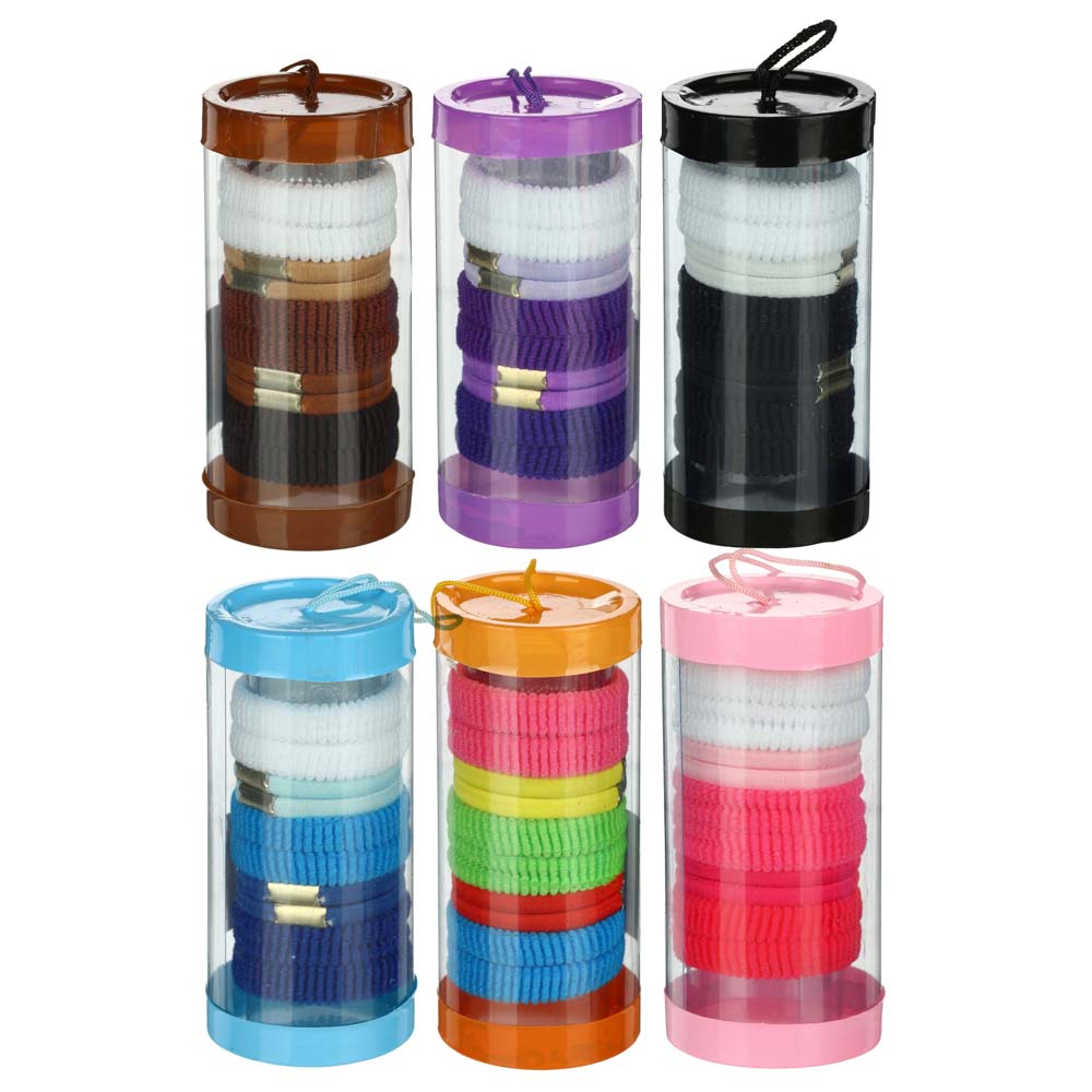 BERIOTTI Набор резинок для волос 10шт в тубе, полиэстер, 4см. 6 цветов, арт.№ 322-004