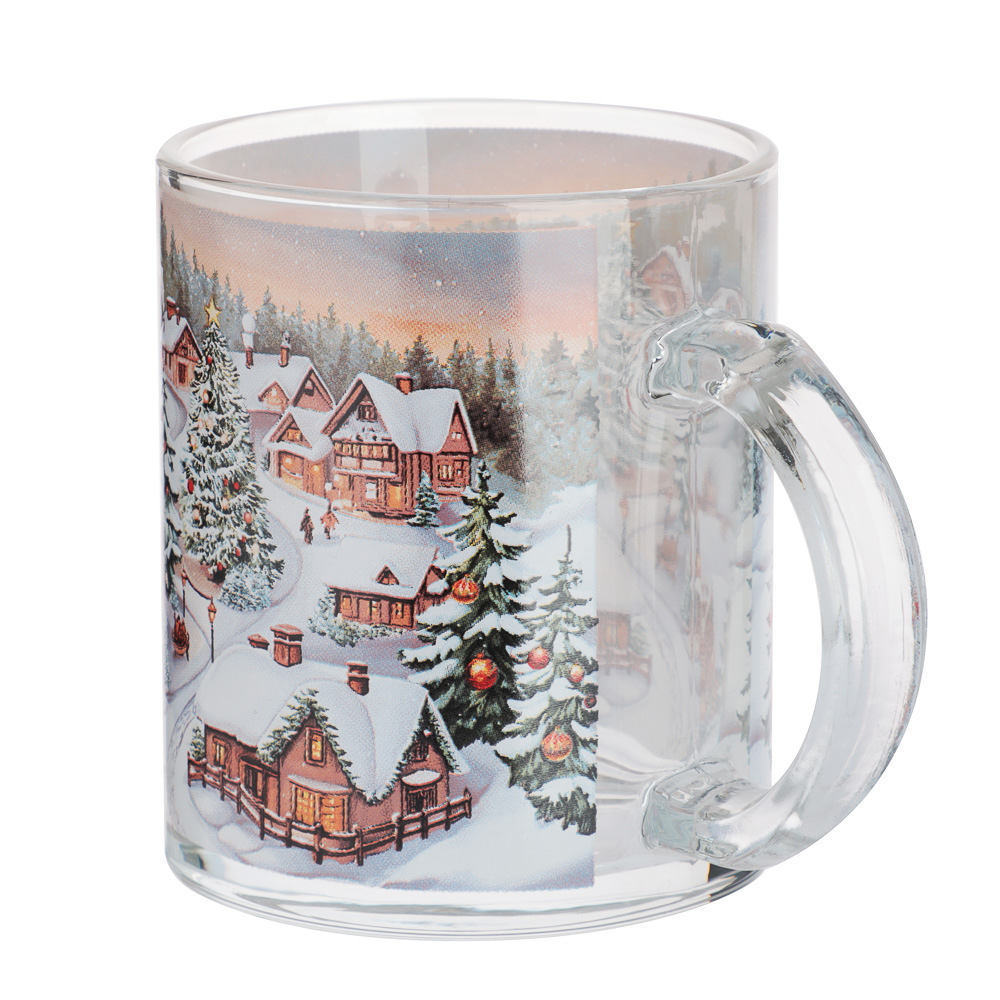 Зимний пейзаж Кружка 320мл, стекло, арт.№ 820-469