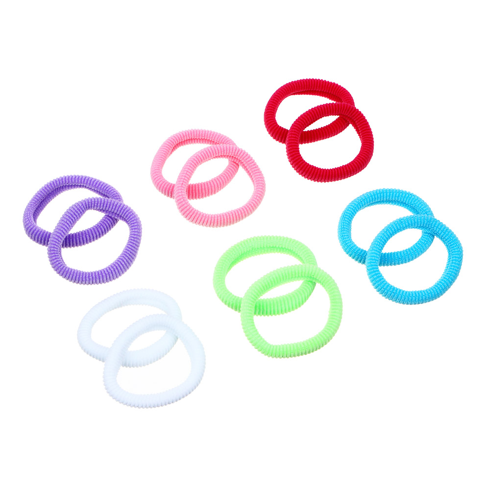 BERIOTTI Набор резинок для волос 12шт, полиэстер, 5см, разноцветные, арт.№ 356-159