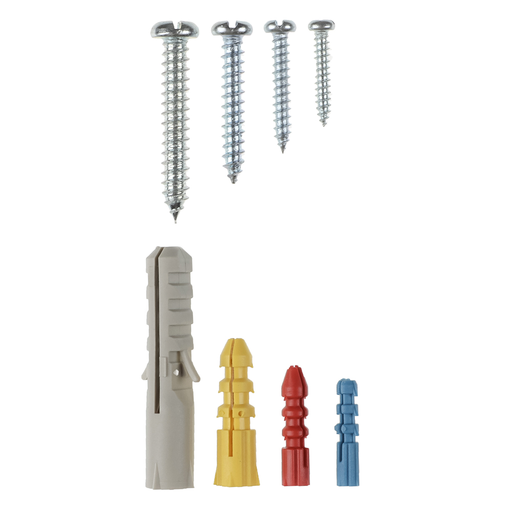 ЕРМАК Набор металлических шурупов с дюбелями на 106шт, арт.№ 624-145