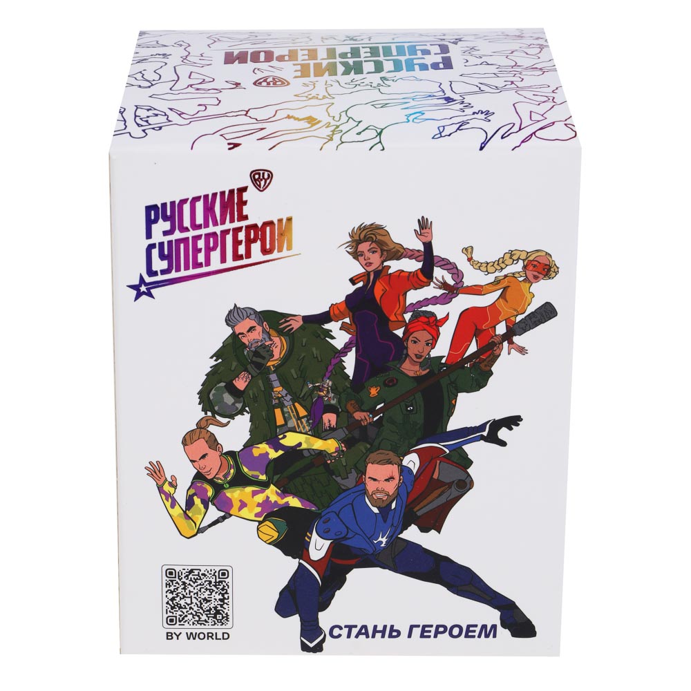 BY Русские Супергерои Шар стеклянный с рисунком, 10 см, 14+, 6 дизайнов, арт.№ 368-170