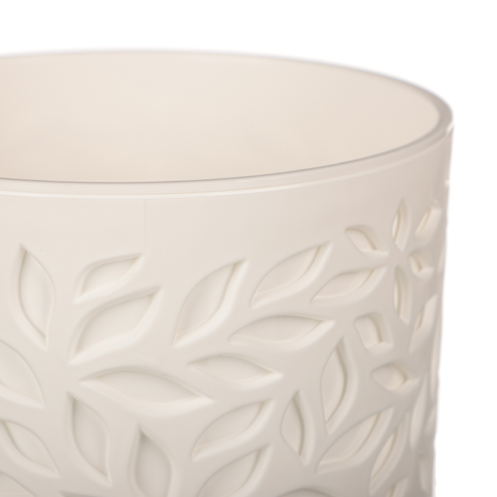 Кашпо "Leaves" 1,25л белый/белый, арт.№ 164-026