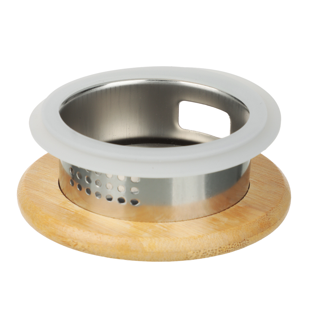 Кувшин с металлическим фильтром бамбуковая крышка тм SATOSHI Ботаника, 1500мл, стекло, арт.№ 850-281