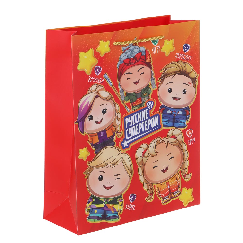 BY Пакет подарочный, высококачественная бумага, тиснение фольгой 26х32х10 см, арт 1, арт.№ 507-311