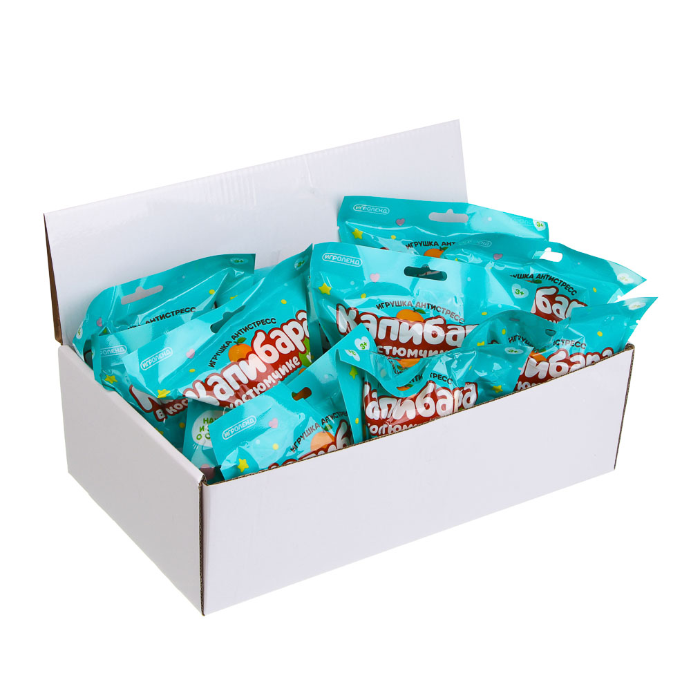 ИГРОЛЕНД Игрушка-антистресс, мялка "Капибара в костюмчике", 10х6,5см, TPR, 4 дизайна, арт.№ 297-177