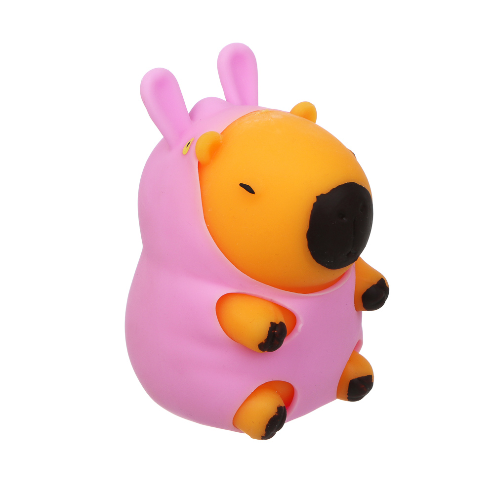 ИГРОЛЕНД Игрушка-антистресс, мялка "Капибара в костюмчике", 10х6,5см, TPR, 4 дизайна, арт.№ 297-177