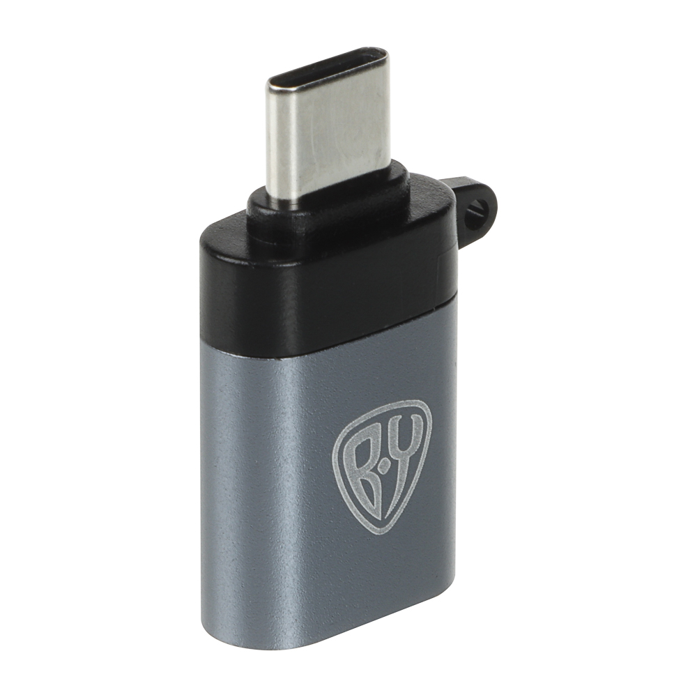 Адаптер-переходник USB3.0-Type C BY, металлик, арт.№ 470-330