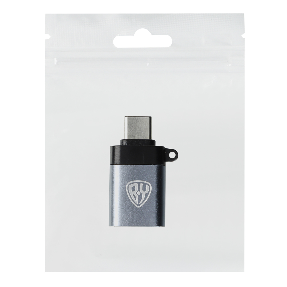 Адаптер-переходник USB3.0-Type C BY, металлик, арт.№ 470-330
