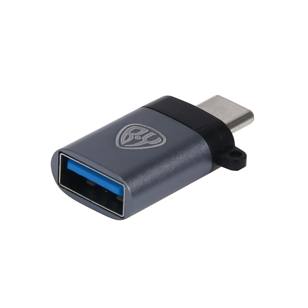 Адаптер-переходник USB3.0-Type C BY, металлик, арт.№ 470-330